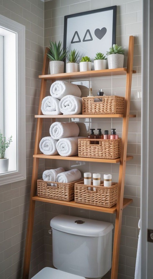 BATHROOM DECOR-Behind the Commode – Smart Storage 