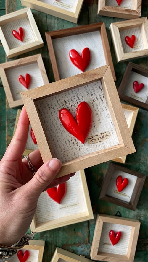 Wooden Little Heart Blocks Valentine’s day