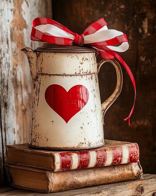 Metal Pitcher Valentine’s day