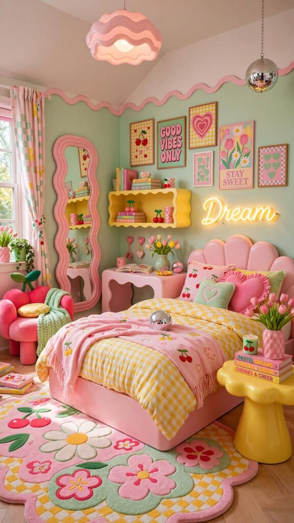 Pastel Cherry Paradise bedroom