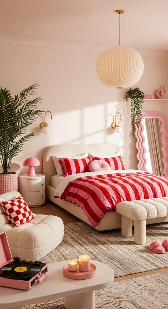 Modern Pink Retreat bedroom