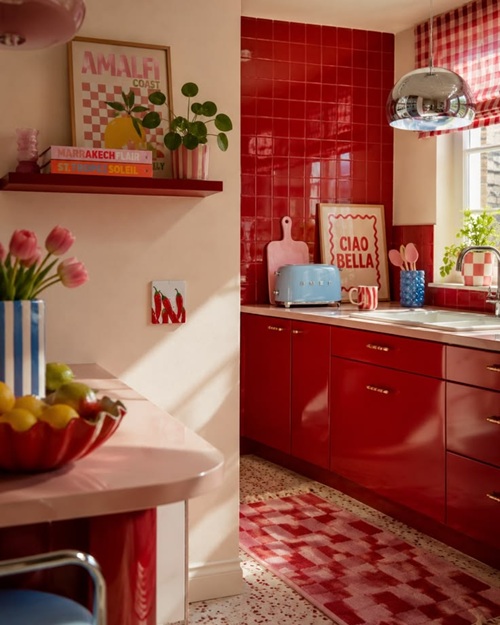 ciao bella red kitchen idea: woodykiss