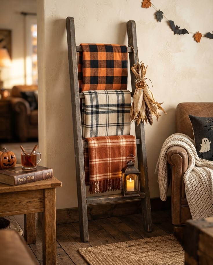 HALLOWEEN WOODEN LADDER