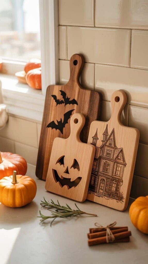 HALLOWEEN WOODEN CUTTING BOARD