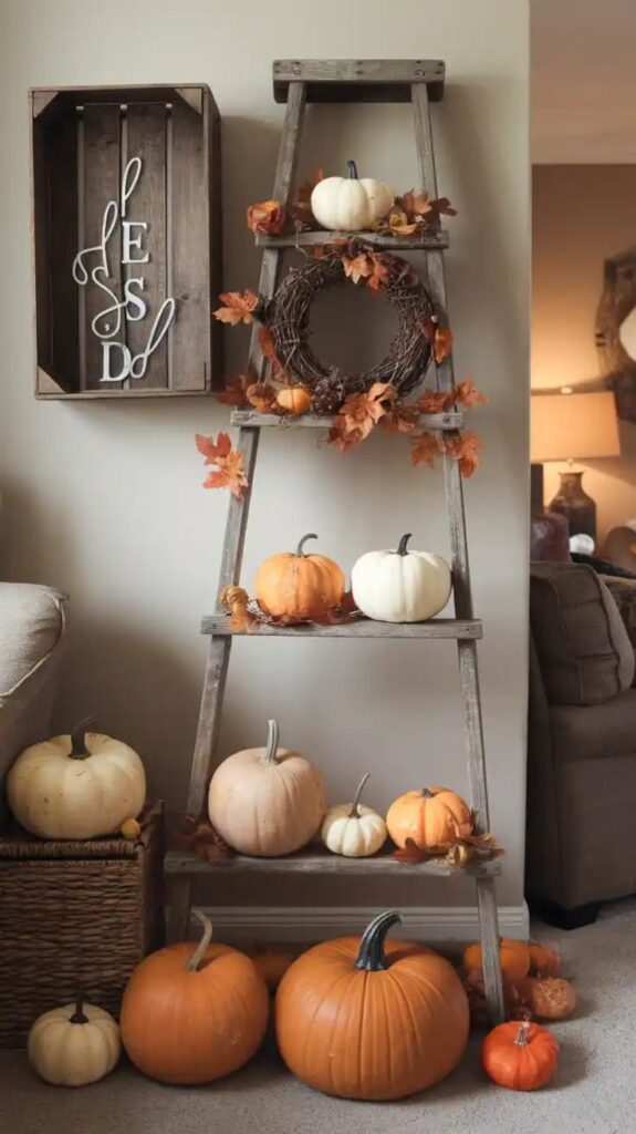 HALLOWEEN WOODEN LADDER