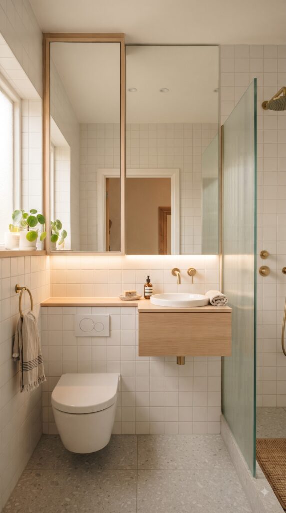 Small Bathroom Secrets: choose large mirror