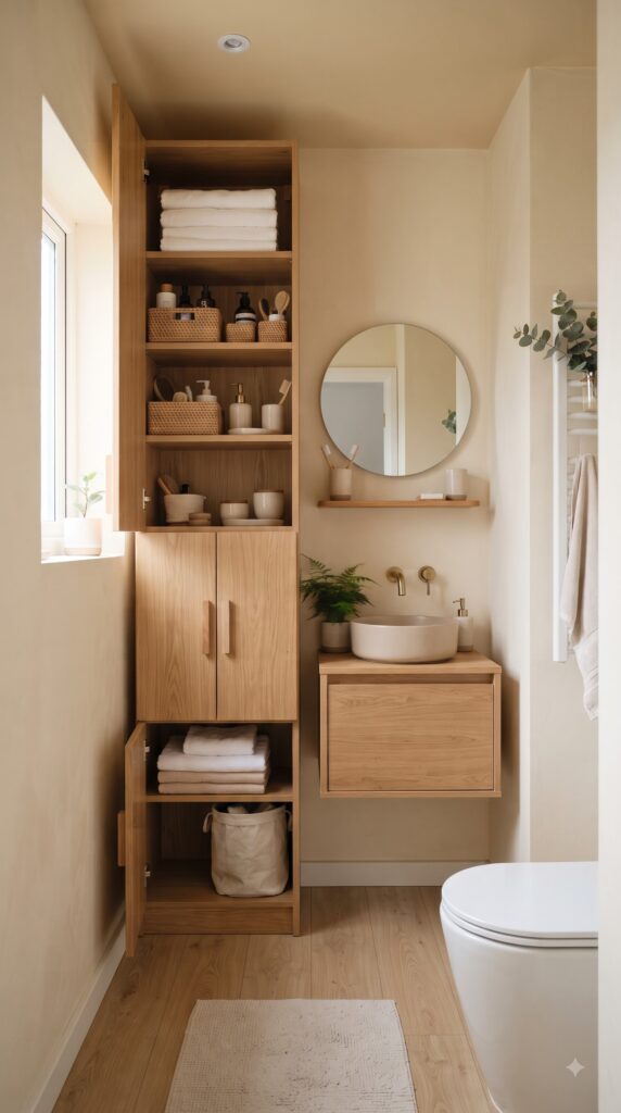 Small Bathroom Secrets: go vertical