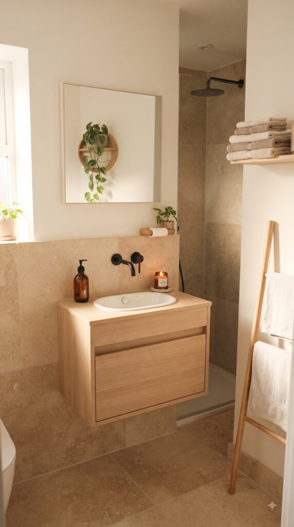 Small Bathroom Secrets: keep the countertop minimal